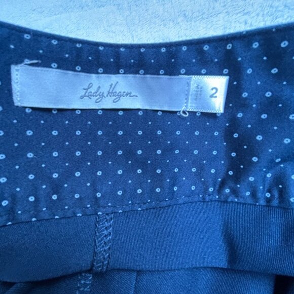 Lady Hagen Womens Size 2 A-Line Skirt With Geometric Pattern & Button Detail - Picture 4 of 11